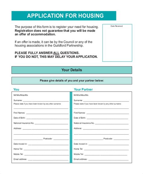 Apply for Housing .